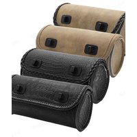AliExpress SAMUZOKI Universals Motorcycle Modified Vintage Front Bag Dirt Bike Storage Kit Cycling Bag Vintage Leather Bag