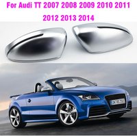 Replace Chrome Car Rear View Rearview Mirror Cap Side Wing Cover Car Styling For Audi TT TTS MK2 8J TTRS R8 2007 2008 2009 -2014