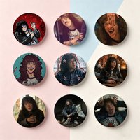 Eddie Munson Badges Badges Cartoon Round Brooches On Backpack Jacket Acrylic Button Pins Collection Gifts