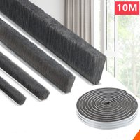 10Meters Brush Strip Self Adhesive Door Window Sealing Strip Home Door Window Sound Insulation Seal Film Door Swal Weather Strip