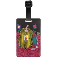 Custom Yayoi Kusama Abstract Painting Luggage Tag Privacy Protection Baggage Tags Travel Bag Labels Suitcase