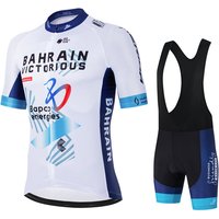 New Pro Team Bahrain Cycling Jersey Set Men's Summer Bike Mountain Uniform Ropa Ciclismo Maillot Hombre Bicycle Clothing Suit