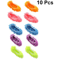 10PCS Chenille Staub Mopp Hausschuhe Fuß Socken Mopp Kappen Multi-Funktion Boden Reinigung Faul Schuh Abdeckungen Staub Haar reiniger