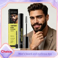 Temporary Beard Dye for Men Natural Black Color Long-Lasting Waterproof Moustache Filler Pernmanent Coloring Beard Dyeing Pen