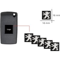 5/10Pcs Aluminum Metal Car Key Badge 16mm Sticker For Peugeot 208 3008 206 308 307 207 407 508 2008 5008 301 406 408 607 4008