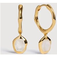 Monica New Odyssey Series Moonlight Silver 925 with 18K Gold Plated Earrings Geometric Pattern Women's Fashion Jewelry