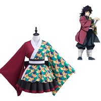 Anime Tomioka Giyuu Cosplay Costume Female Fancy Lolita Kimono Dress Halloween Carnival Outfits
