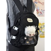 Ita Bag for 15cm 20cm Doll Large Capacity Backpacks with Transparent Pocket Itabag Casual Backpack for Women Bags for Woman