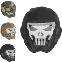Tactical Full Face Skull Mask Helmet Military Hunting Airsoft Paintball Mask Protective Helmet Wargame Army Safety Lightweight