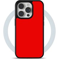 1pc Plain Simple Red Phone Case Magsafe For IPhone 17 16 15 14 13 12 Pro Max Plus Air Hard Shell Full Cover Silicone Anti-fall