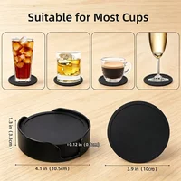 6Pcs 10cm Silicone Coaster Coasters for Drinks Cup Coasters Set Bottom for Drinking Cup Coasters for Desserts