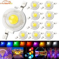 10Pcs 1W High Power LED Chip Lamp Bulb 110-120LM Bead Line Emitter Diode White Red Green Blue Yellow DIY Led Lights Decoration