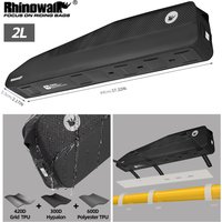 Rhinowalk Bicycle Front Tube Bag Screw & Strap Fixing 2L Waterproof Top Tube Pack Riding Storage Paint-Safe For MTB Road Bike