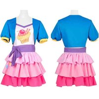 Anime Little Pony Pinkie Pie Cosplay Costume wig Lovely Princess Skirt Uniform Suit Outfit Halloween Party Dress for Girl