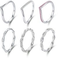 925 Sterling Silver Fashion Twisted V Shaped Zircon Ring For Women Engagement Wedding Luxury High Quality Fine Jewelry