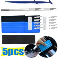 Car Scraper Cutter Film Squeegee Vinyl Spatulas Plastic Wrap Tools Auto Wrapping Tools Kits 5PCS/Set Window Tinting Tools