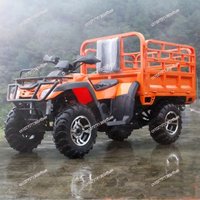 300cc 4x4 Farm ATV - Water-Cooled Utility Vehicle with Cargo Bed, Heavy Duty Quad for Agriculture & Farming