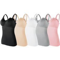 Pregnant Women's Front Open Button Large Cup Long Nursing Vest Postpartum Bottoming Suspender Vest No Need To Wear Bras