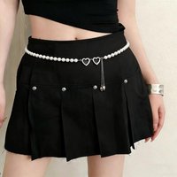 Strass-Pentagramm-Taillenkette für Frauen, glänzender Kristall-Perlengürtel, modisches Körperschmuck-Accessoire für Partykleid-Dekoration.