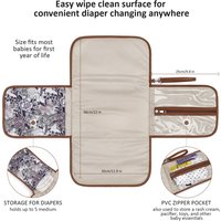 Portable Diaper Changing Pad, Portable Changing pad for Newborn Girl & boy - Baby Changing Pad with Smart Wipes Pocket