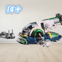 Starship Model 707PCS Creative DIY Classic Movie Building Bricks Toys New Jango Fett Spaceship Party Birthday Gifts for Friends