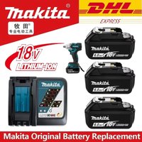 Genuine Makita 18V 6.0Ah Li-ion Rechargeable Battery, Compatible with BL1830/BL1830B/BL1840/BL1840B/BL1850/BL1850B Power Tools