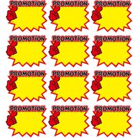 50pcs Commodity Price Promotion Advertising Stickers Explosion Sticker Signs Price Label For Supermaket Store Business Sales