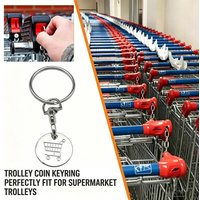 Trolley Token Keychain, Cute Token Pendant, Supermarket Shopping Cart Coin Charm, Easy To Carry