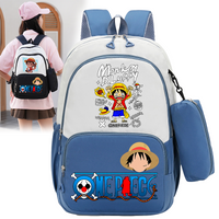 One Piece Students Fashion Backpacks Luffy Zoro Anime Movie Graphic Print Backpack Boys Girls Cute Schoolbag Back To School Gift