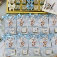 Custom Baby Shower Gift Card For Guest Personalized Name Text Print Baby Boy Girl Tunar Gender Party Engagement Thank You Welcom