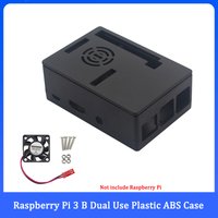 Newest Raspberry Pi 3 Model B Plus Case Plastic ABS Case Shell 5V Cooling Fan compatible for Raspberry Pi 3 3.5 inch Touchscreen