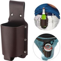 Waist Hanging Style Beer Bottle Waist Holster Leather Cup Belt Bag PU Leather Wine Bottles Beverage Holder Portable