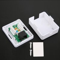 2 Stück Cat6 RJ45 Oberflächenmontagebox, nicht abgeschirmt, Einzelanschluss-Oberflächenmontagebox, RJ45-8P8C, ABS, Einzelanschluss-Montagebox, Netzwer