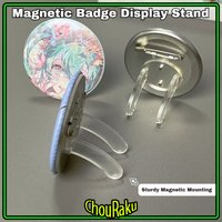 2 or 6pcs Magnetic Invisible Badge Display Stand High Clear Acrylic Base For Badge Holder Accessories Desktop Storage