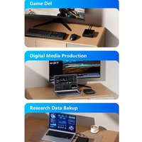 Blueendless Aluminum M2 4-Bay External PCIe NVME SSD Enclosure USB C 3.2 Gen2 10Gbps TO Nvme Adapter SSD Case with Cooling Fan