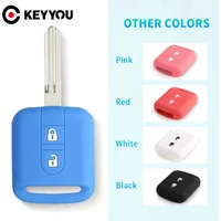 KEYYOU Silicone Key Case For Nissan Qashqai primera Micra Navara Almera Note Sunny NV200 Patrol Y61