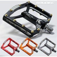 SRUOEC 3 Bearings Bicycle Pedals Ultralight BMX MTB Road Bike Flat Pedal Aluminum Anti-slip Waterproof Cycling Accessories
