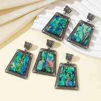 47x40mm Trapezoidal Pendant Natural Abalone Shell Semi-Finished Charms for Jewelry Making DIY Necklaces Earrings and Accessories