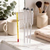 3Pcs Professional Alcoholmeter Set High Accuracy Concentration Tester Wine Measuring Tool with Case for Home Distillation