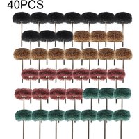 40pcs Mini Drill Abrasive Brush Nylon Buffing Polishing Wheel Sanding Head 3mm Shank 180-400Grit Buffs Rotating Tool Accessories