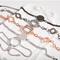 1Pc Openable Hip Hop Glass Memorial Cremation Ashes Locket Pendant Bracelet Round Floating Relicario Wristband Pulseras Jewelry