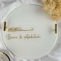 Vinyl Sticker Wedding Ring Tray Sticker Custom Name Gold Foil Personalized Engagement Tray Decor Bride And Groom Wedding Favors