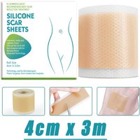 4CM X 3M Silicone Scar Sheets Self-Adhesive Stretch Mark Tape Scar Cover Patch Reusable and Effective Skin Care Strips
