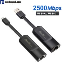 2500Mbps Ethernet Adapter 2.5G Type C USB 3.0 to RJ45 Network Card Wired Ethernet Gigabit Adapter Lan Card Hub for MacBook iPad