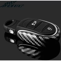 Carbon Fiber Car Styling Alloy Key Case Cover Union Jack For Mini Cooper S JCW F54 F55 F56 F57 F60 Clubman Countryman
