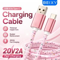 BEIXY USB A to Type C Fast Charging Cable 40W 3M Charger Cord Nylon Charger Data Cable for Huawei Samsung Xiaomi