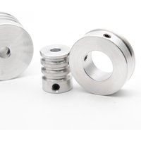 3MM Precision Aluminum Alloy U-Groove Pulley Wheel Metal Belt Drive DIY Transmission 15/20/25/30MM 2-15MM HOLE