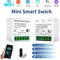 1/2CH Tuya WiFi Smart Switch 100-240V 16A Relay Breaker Works with Smart Life App Alexa Google Assistant Smart Automation Module