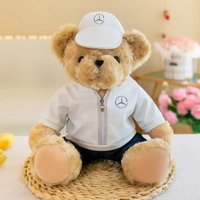 4S Customer Christmas Gift Plush Toys Cute Bear Model Toy Car Decoration Accessories For Mercedes benz AMG C E S GLE CLC Class