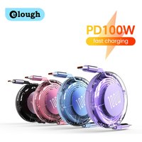 Retractable PD 100W Cable USB Type C to Type C Fast Charging USB C to USB C Cable for iphone 15 Huawei Tablet Laptop